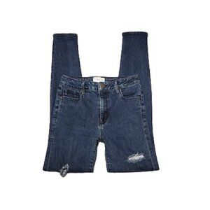 Parker Smith Mid-Rise Distressed Ripped Knee Skinny Jeans